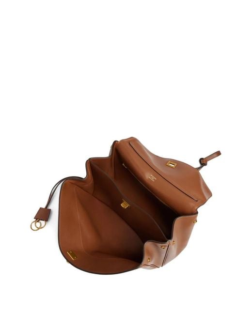 Balenciaga Brown New Rodeo Top Handle M Calf Leather Handbag