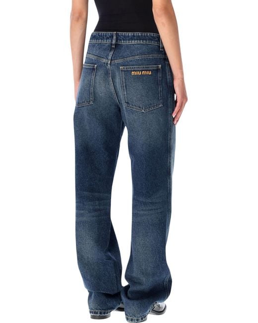 Miu Miu Blue Denim Trousers