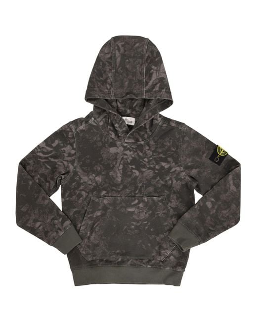 Stone Island Black Hooded Sweatshirt With Badge