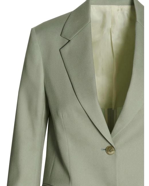 Lanvin Green Wool Single Breast Blazer Jacket