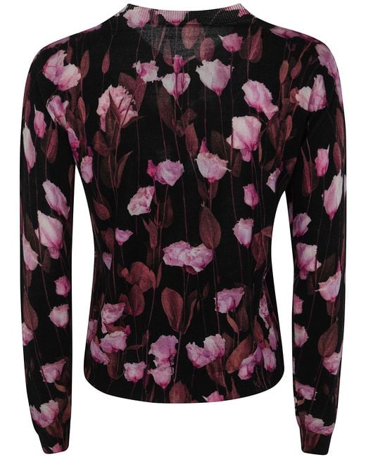 In bed with You Black Printed Korean Collar Sweater