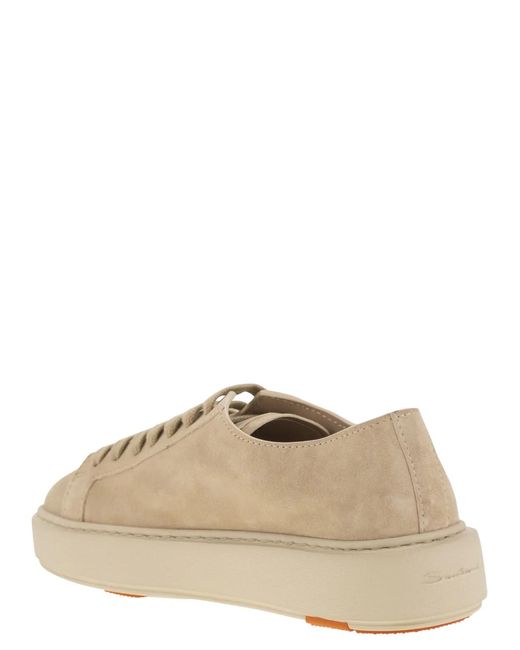 Santoni Brown Suede Sneakers