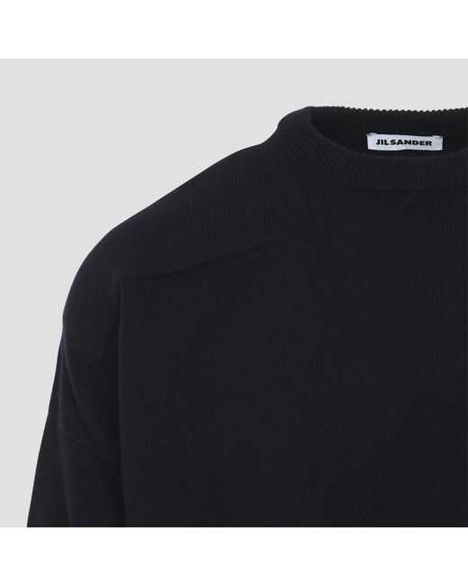 Jil Sander Blue Wool Jumper for men