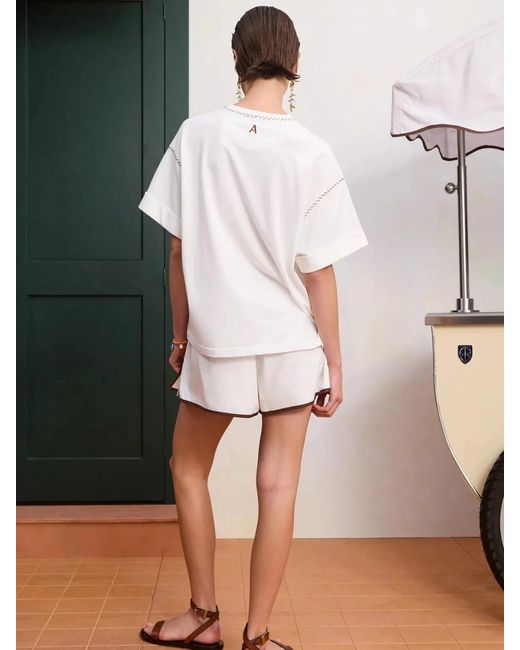 ALÉMAIS White Scuba Cuffed Tee