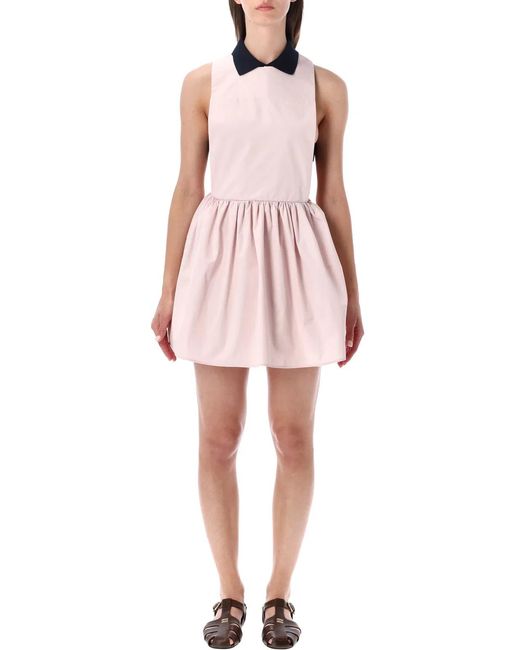 Miu Miu Pink Poplin Mini Dress