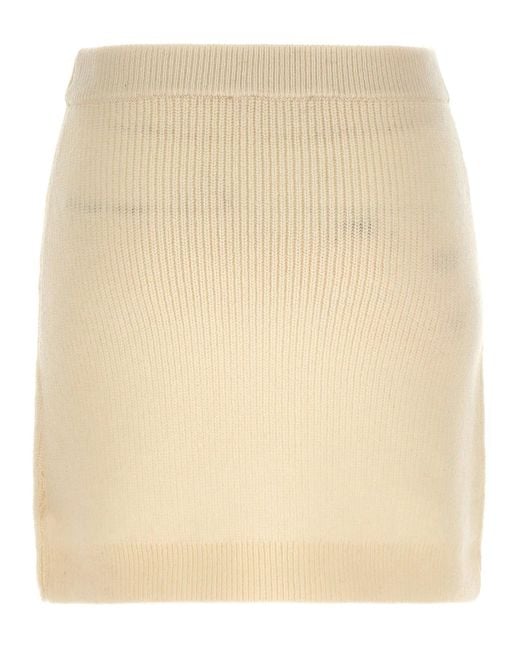 MICHAEL Michael Kors Natural Wool Long Skirt