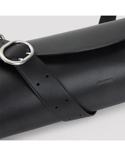 Jil Sander Black Cannolo Shoulder Bag for men