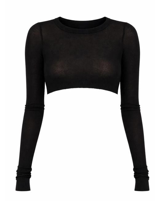 Rick Owens Black Long-Sleeved Top