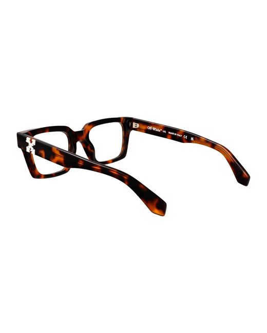 Off-White c/o Virgil Abloh Black Shiny Havana Acetate Glasses