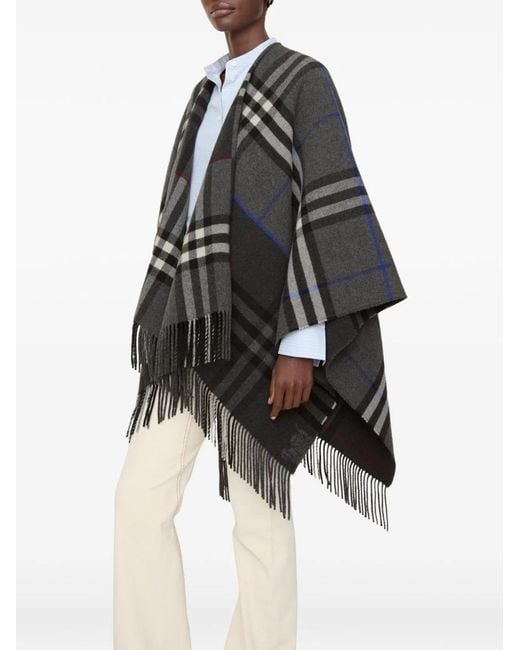 Burberry Black Wool Cashmere Cape