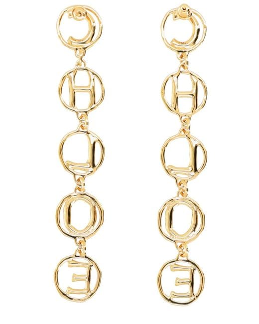 Chloé Metallic Script" Earring