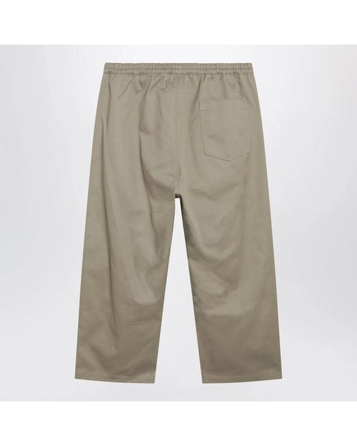 Maison Margiela Gray Low-Crotch Cotton Gabardine Trousers for men