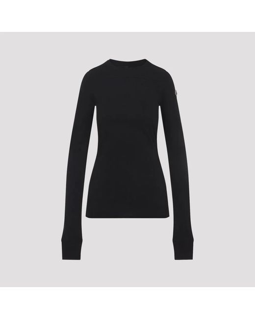 Moncler Black Cotton Sweater for men