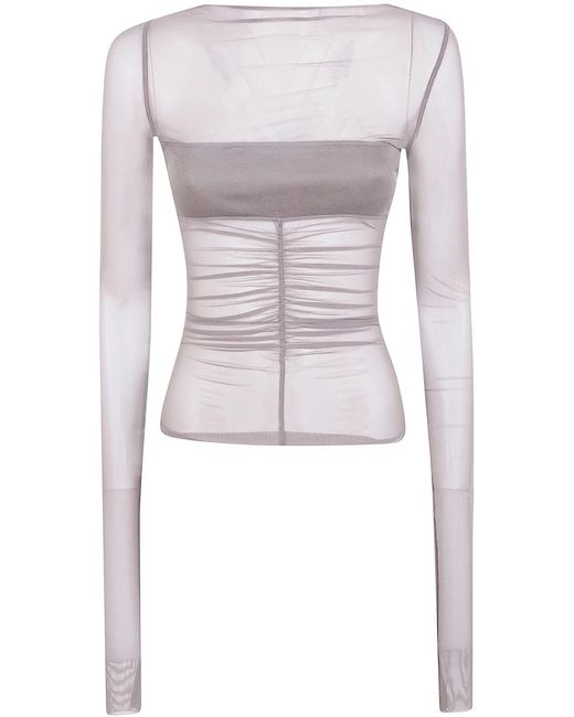 Rick Owens Gray Temple Bandeau T-Shirt