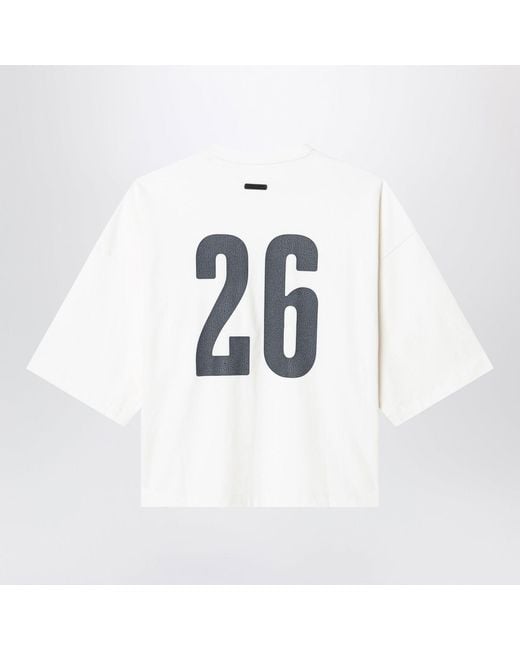 Fear Of God White Ivory Cotton Merch Tshirt for men