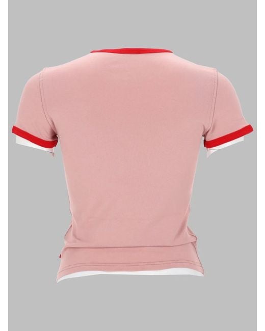 DIESEL Pink T-Shirt Con Stampa