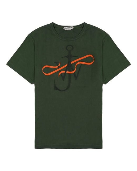 J.W. Anderson Green T-Shirt Con Logo for men