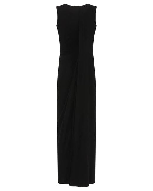 Balenciaga Black Ribbed Jersey Sleeveless Dress