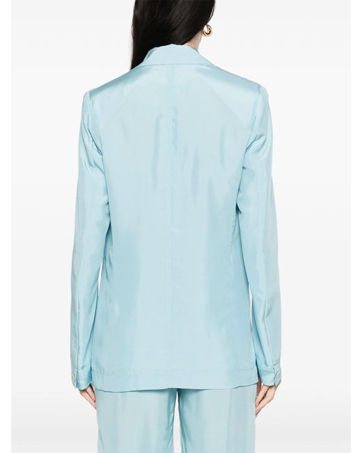 Forte_forte Blue Silk Habotai Silk Jacket