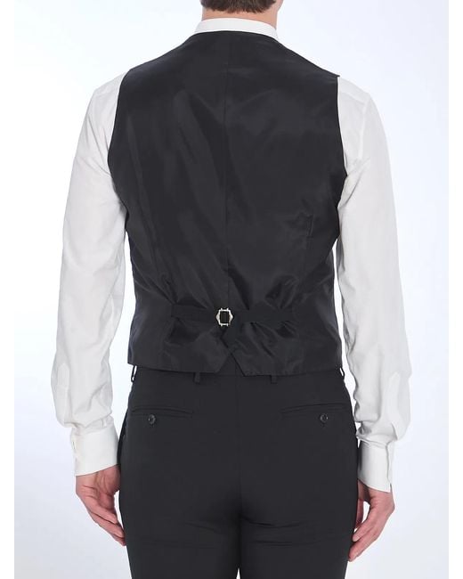 Tagliatore Blue Wool Vest for men