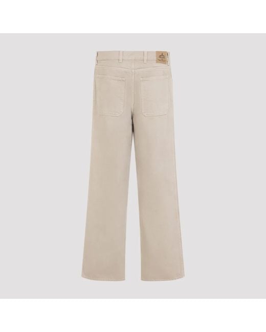 Prada Natural Sand Loose-Fit Denim Jeans for men