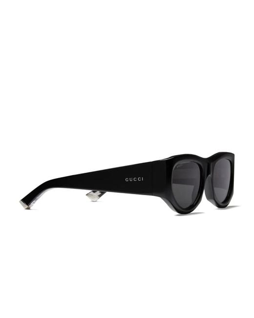 Gucci Black Rectangular Frame Sunglasses