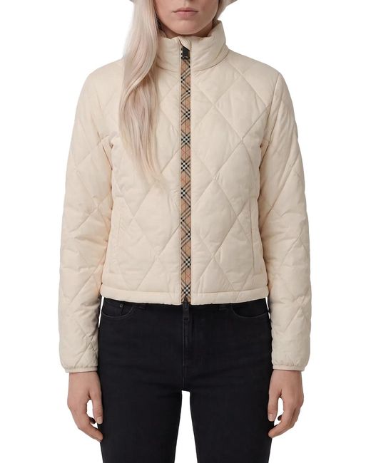 Burberry Natural Bramford Quilted Nylon Jacket