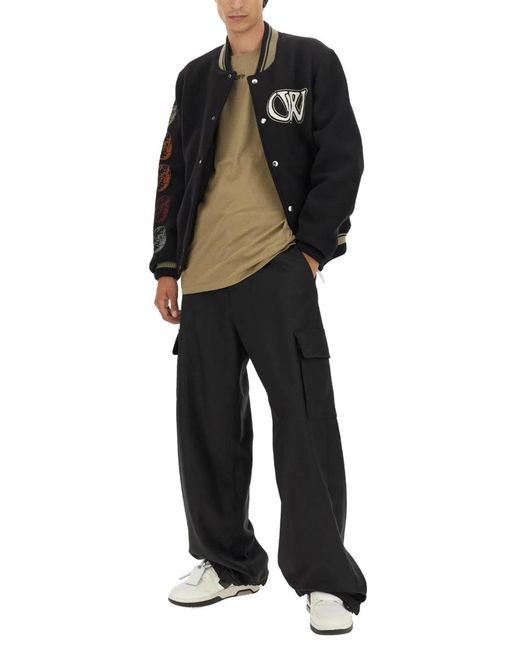 Off-White c/o Virgil Abloh Green T Shirt With Arrow Embroidery for men