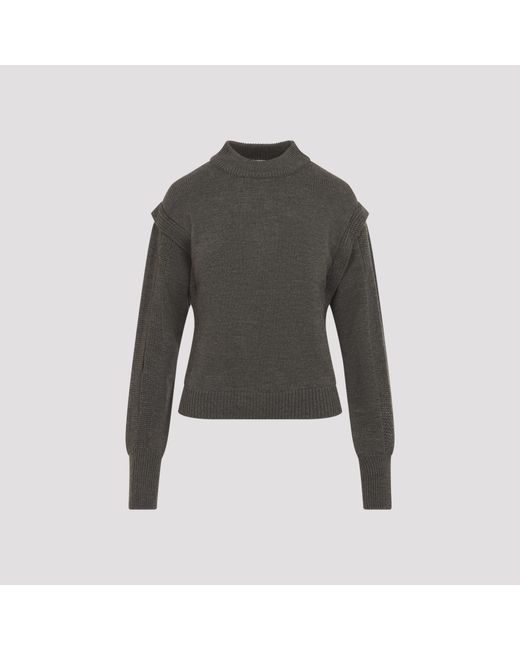Alberta Ferretti Gray Wool Sweater
