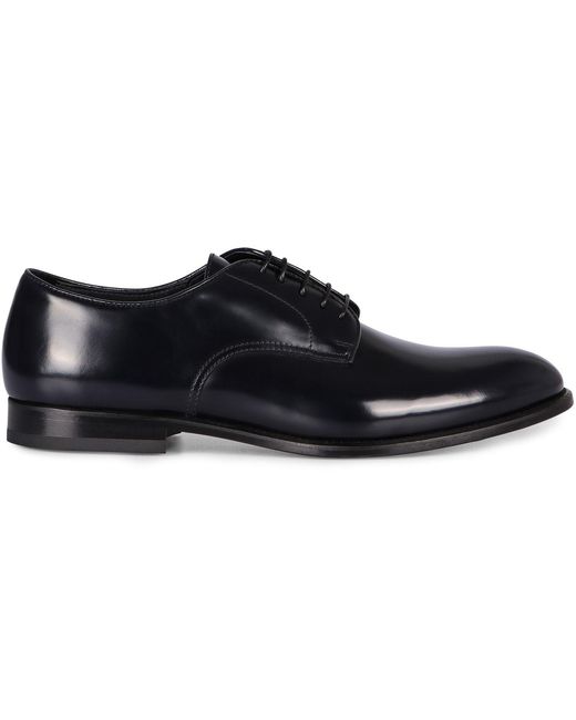Doucal's Black Leather Moccasins for men