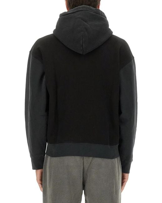 Our Legacy Black Hooded Sweatshirt With Zipper for men