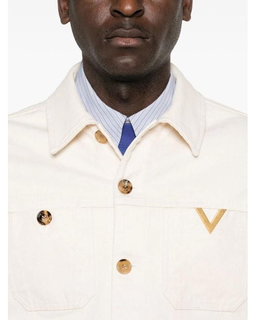 Valentino Garavani White Buttoned Jacket for men