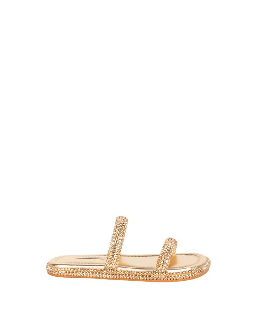 Casadei Natural Golden Crystal Sandals