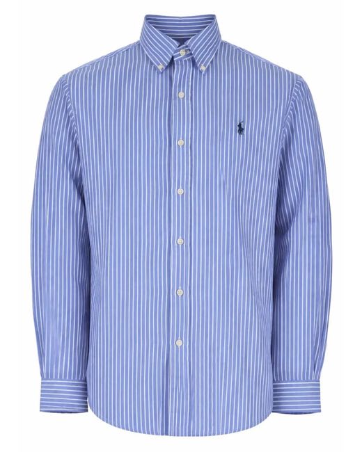 Polo Ralph Lauren Blue Camicia Con Logo for men
