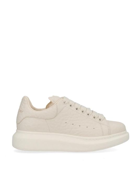 McQueen Natural Silk Sneakers