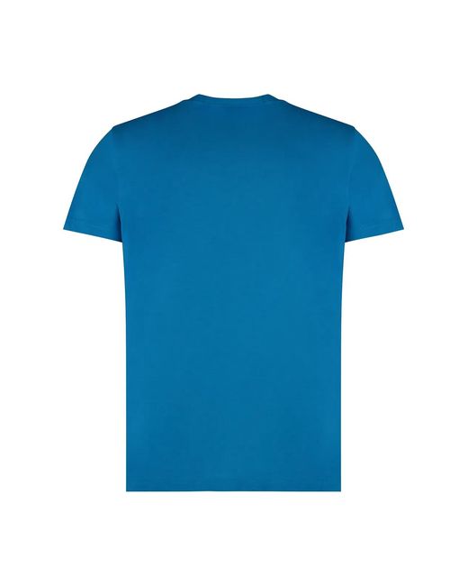 K-Way Blue Edouard Cotton Crew-Neck T-Shirt for men