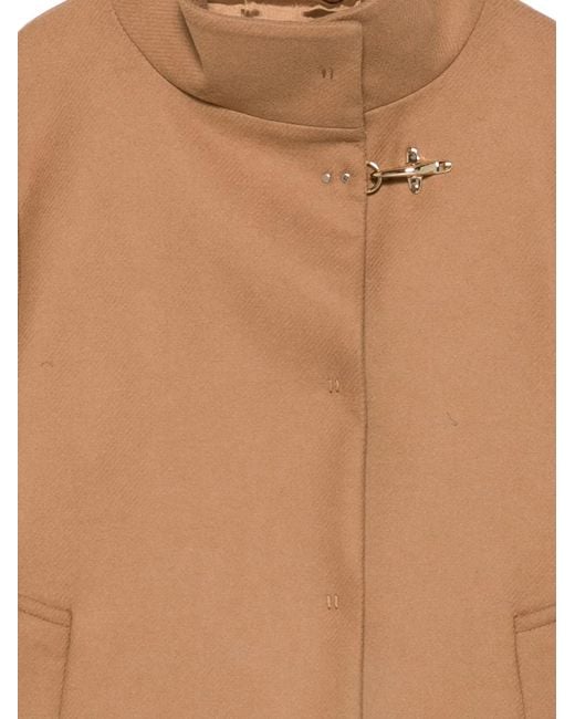 Fay Natural Wool And Cashmere Cape