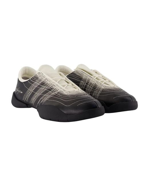 Y-3 Black Regu Embroidery Sneakers