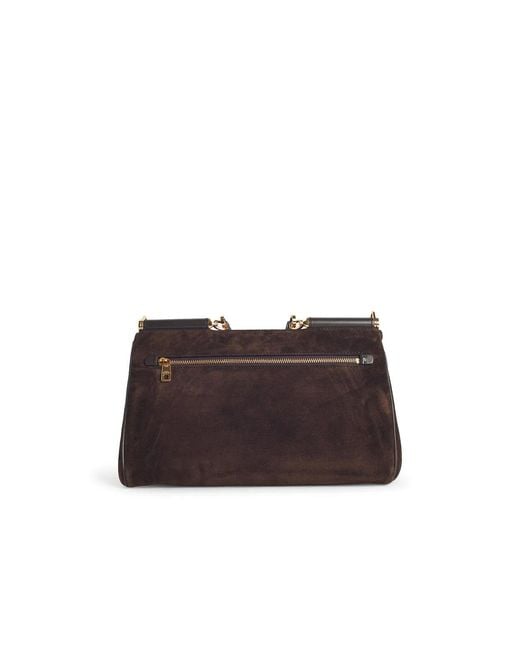Dolce & Gabbana Brown Dolce & Gabbana Sicily Ebony Leather Bag