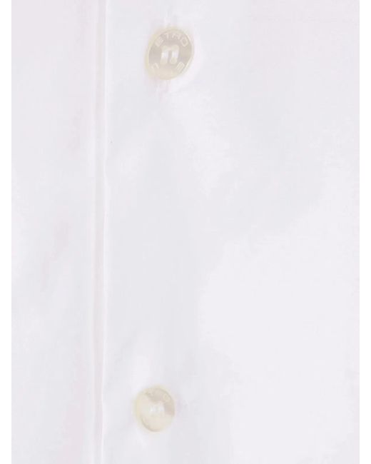 Etro White Shirt With Pegasus Motif for men