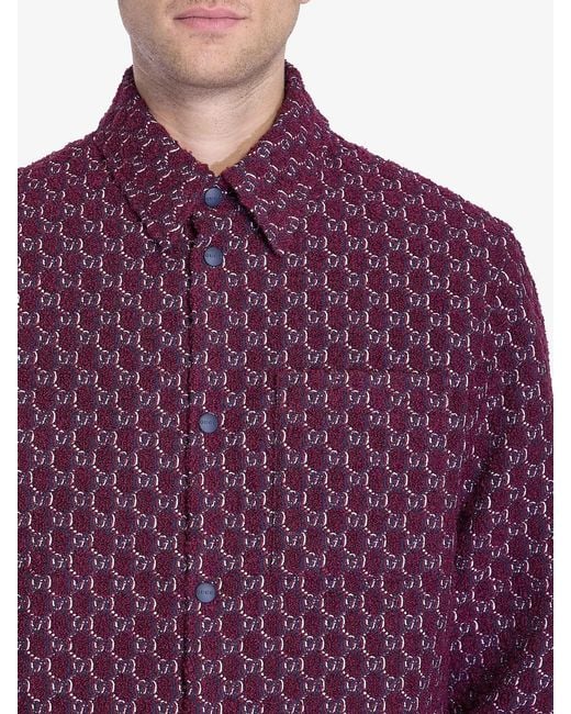 Gucci Purple Wool Overshirt for men