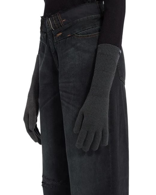 MM6 by Maison Margiela White Midi Gloves