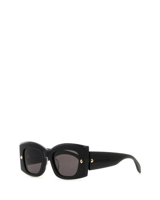 McQueen Black Acetate Sunglasses