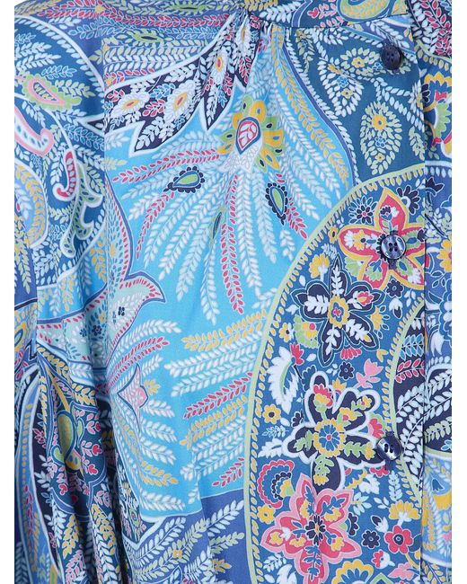 Etro Blue Long Chemisier Dress