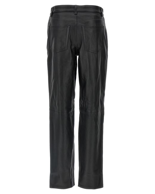 Totême Gray Leather Pants