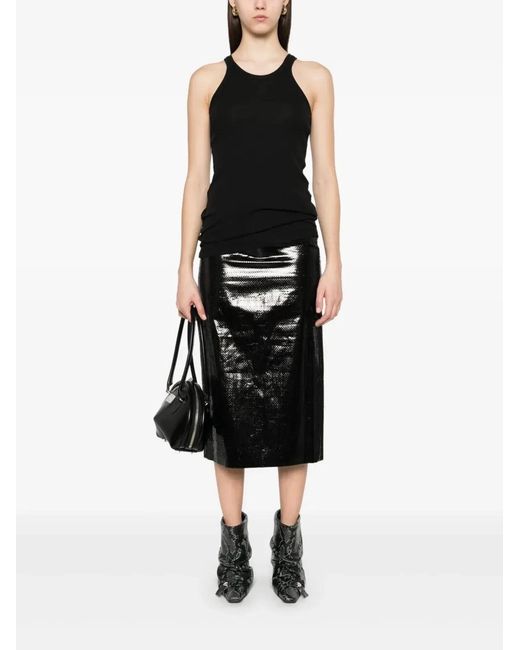 Max Mara Black Nastie Silk Cotton Tank Top