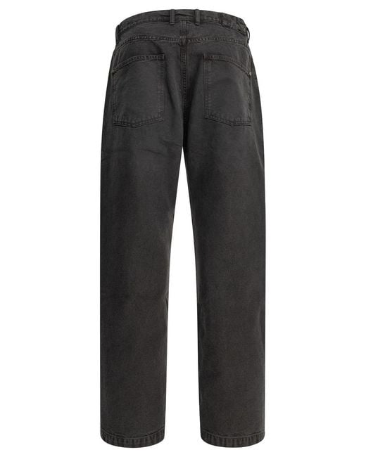 mfpen Gray "Double Knee" Straight Leg Jeans for men
