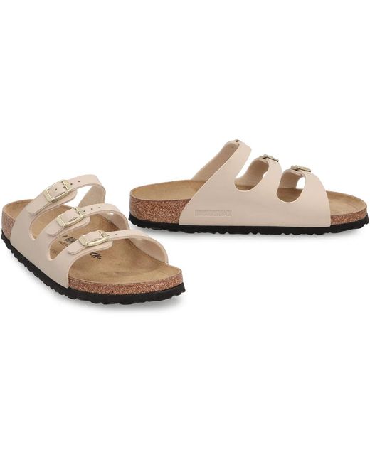 Birkenstock Metallic Florida Bs Leather Slides