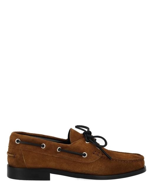 Aeyde Brown Harris Suede Loafer