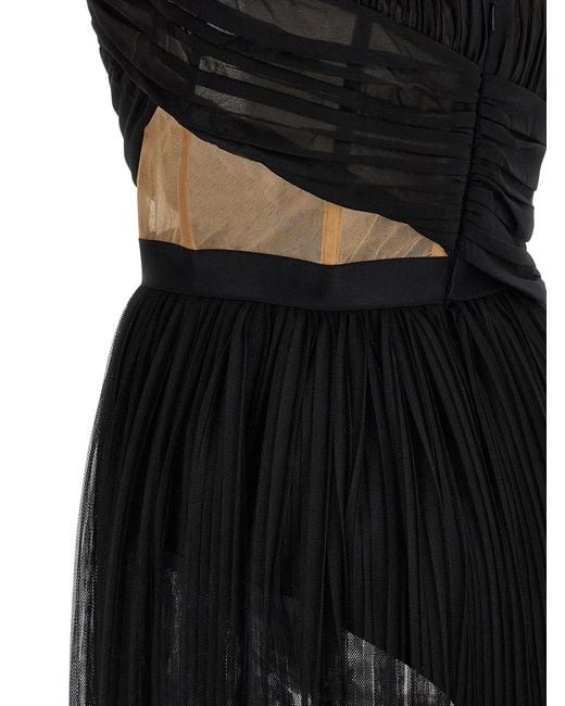 Nensi Dojaka Black 'Corsetto Draped Gown' Dress